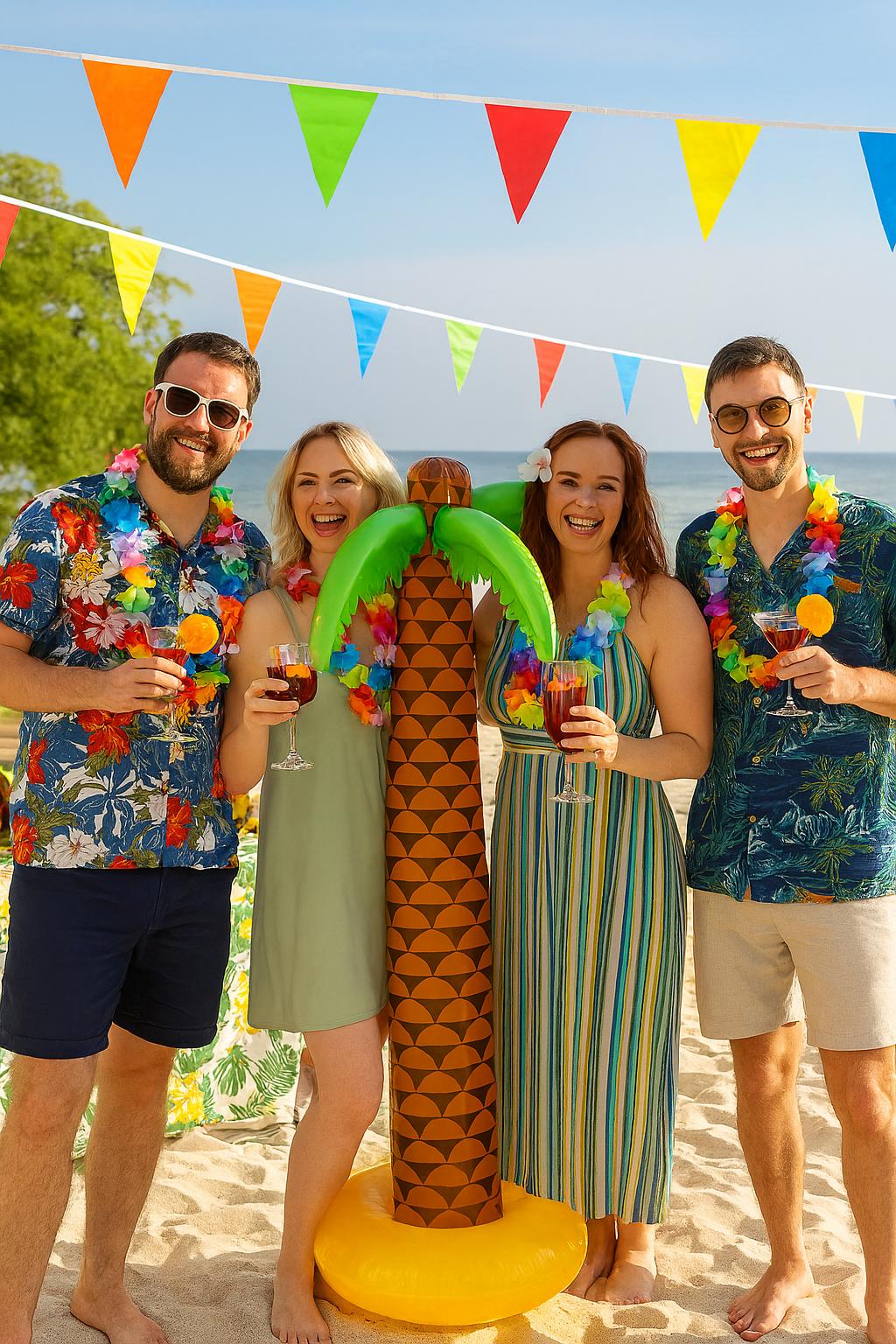 labreeze Inflatable Palm Tree 168cm – Giant Blow Up Tropical Decoration for Luau, Beach Party, Summer Events, Poolside & Jungle Theme Decor
