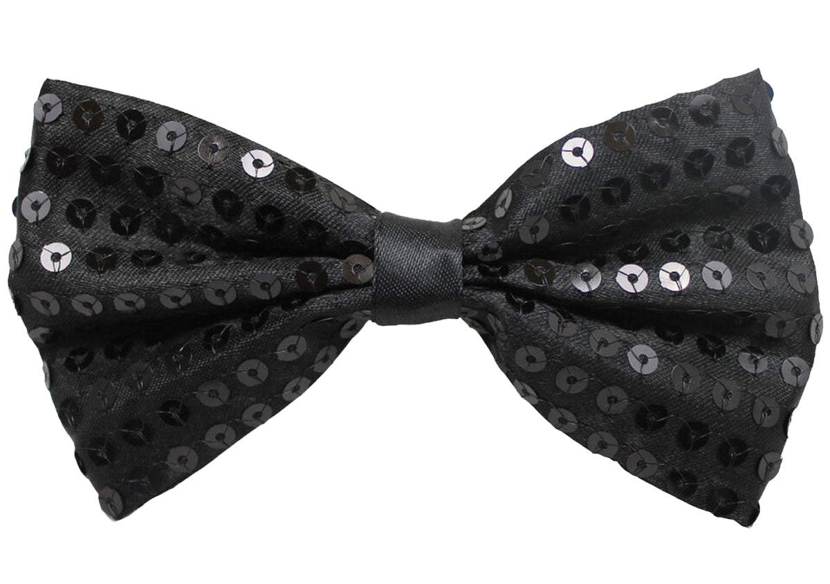 Sequin Satin Shiny Bow Tie Dickie Show Sparkly Fancy Dress Unisex Dance Party Theatre Bow Tie