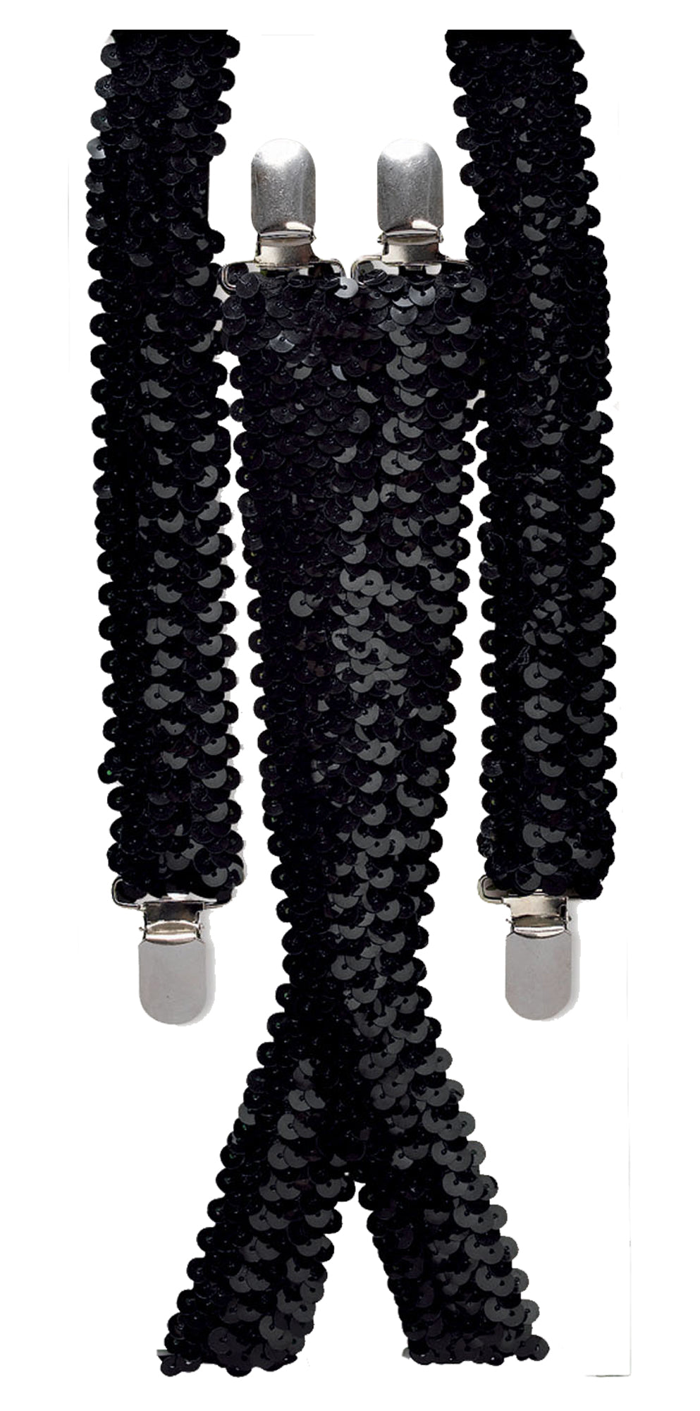 Adjustable Shiny Sparkle Sequin Braces Unisex Showbiz Trouser Elastic Y-Back Clip on Suspenders
