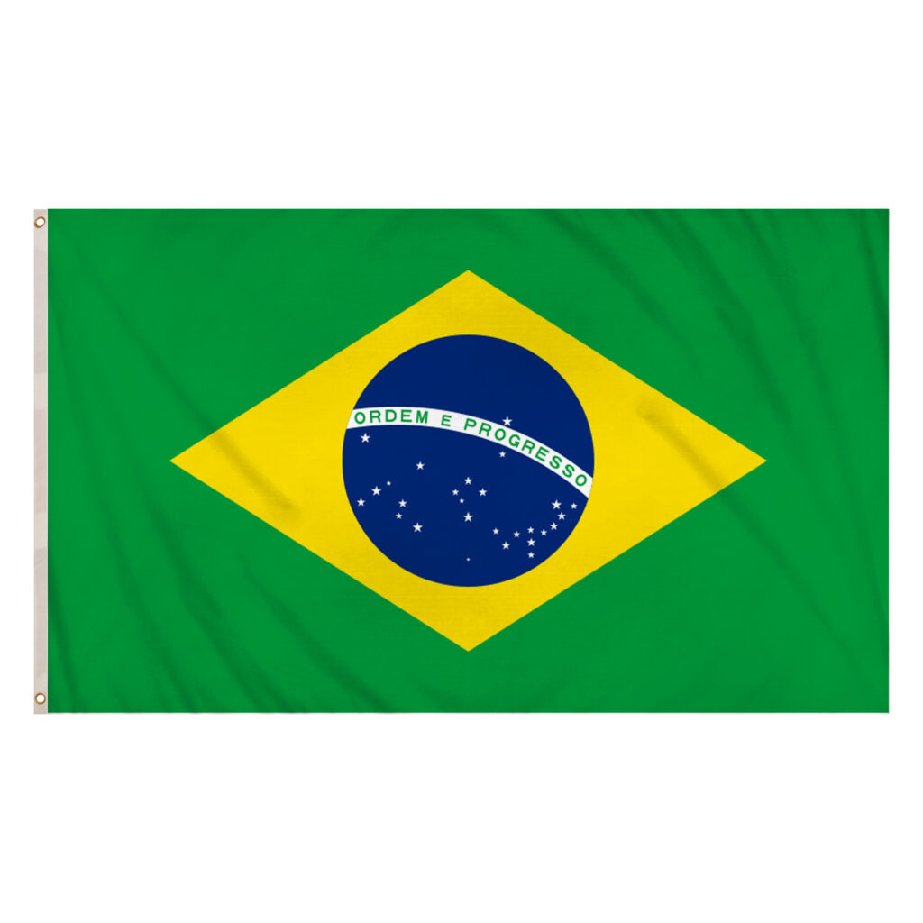 labreeze Brazil Flag 5ft x 3ft – Brazilian Polyester National Flag with Metal Eyelets - Labreeze Ltd