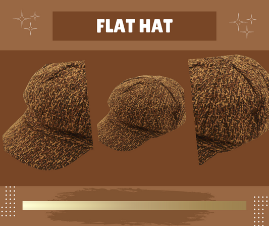 Adults Tweed Flat Cap Tudor Victorian Chimney Sweeper Old Man Fancy Dress Brown Hat