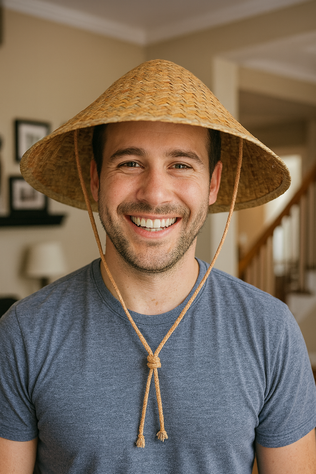 labreeze Asian Conical Straw Hat for Adults – Traditional Rice Hat for Festivals & Costume Parties