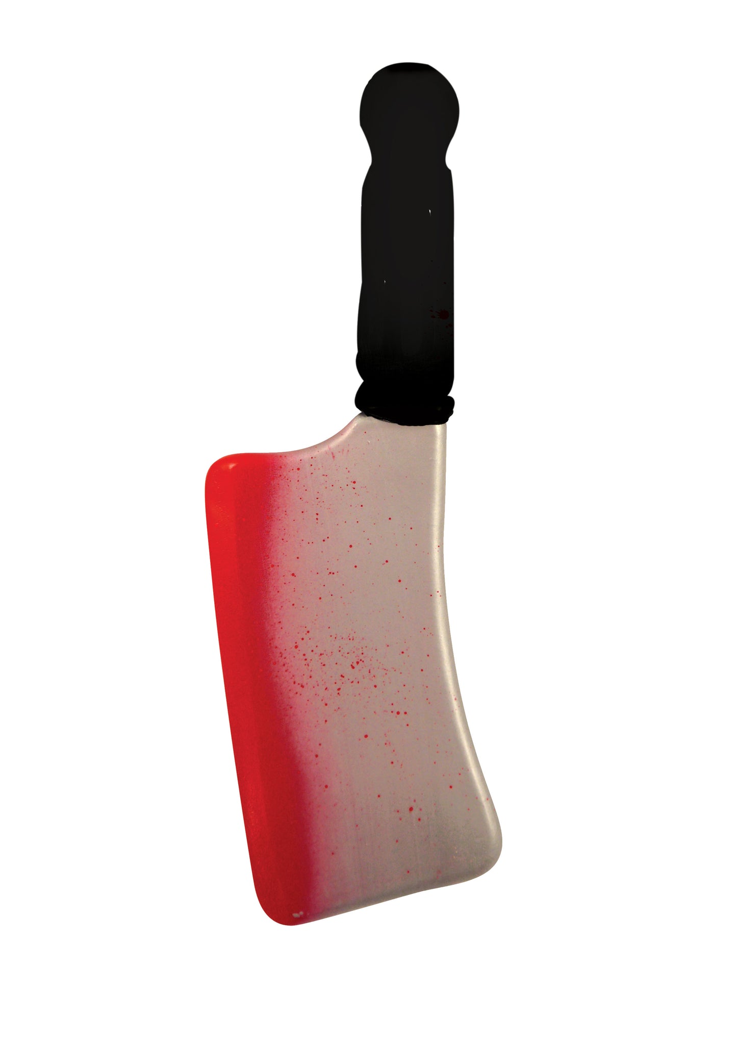 Bleeding Spooky Plastic Scream Mask with Blood Effect and Fake Bloodied Cleaver Weapon Prop - Halloween Horror Fancy Dress Set