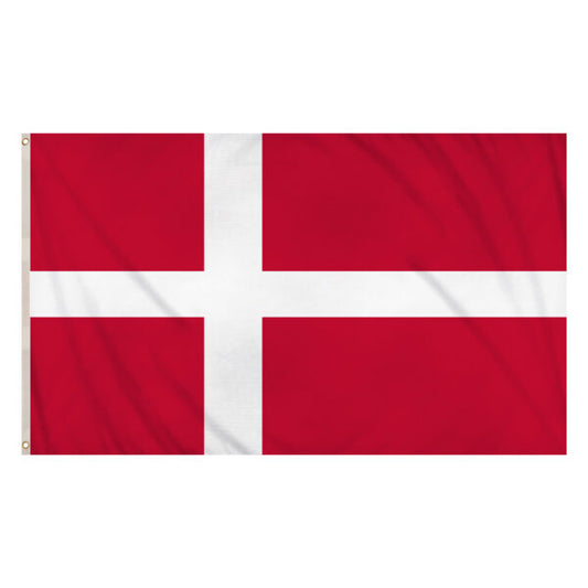 Denmark Flag 5ft x 3ft – Danish Polyester Nordic Cross Flag with Metal Eyelets - Labreeze Ltd