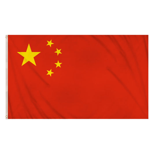 labreeze China Flag 5ft x 3ft – Red Chinese Polyester Flag with Five Yellow Stars - Labreeze Ltd