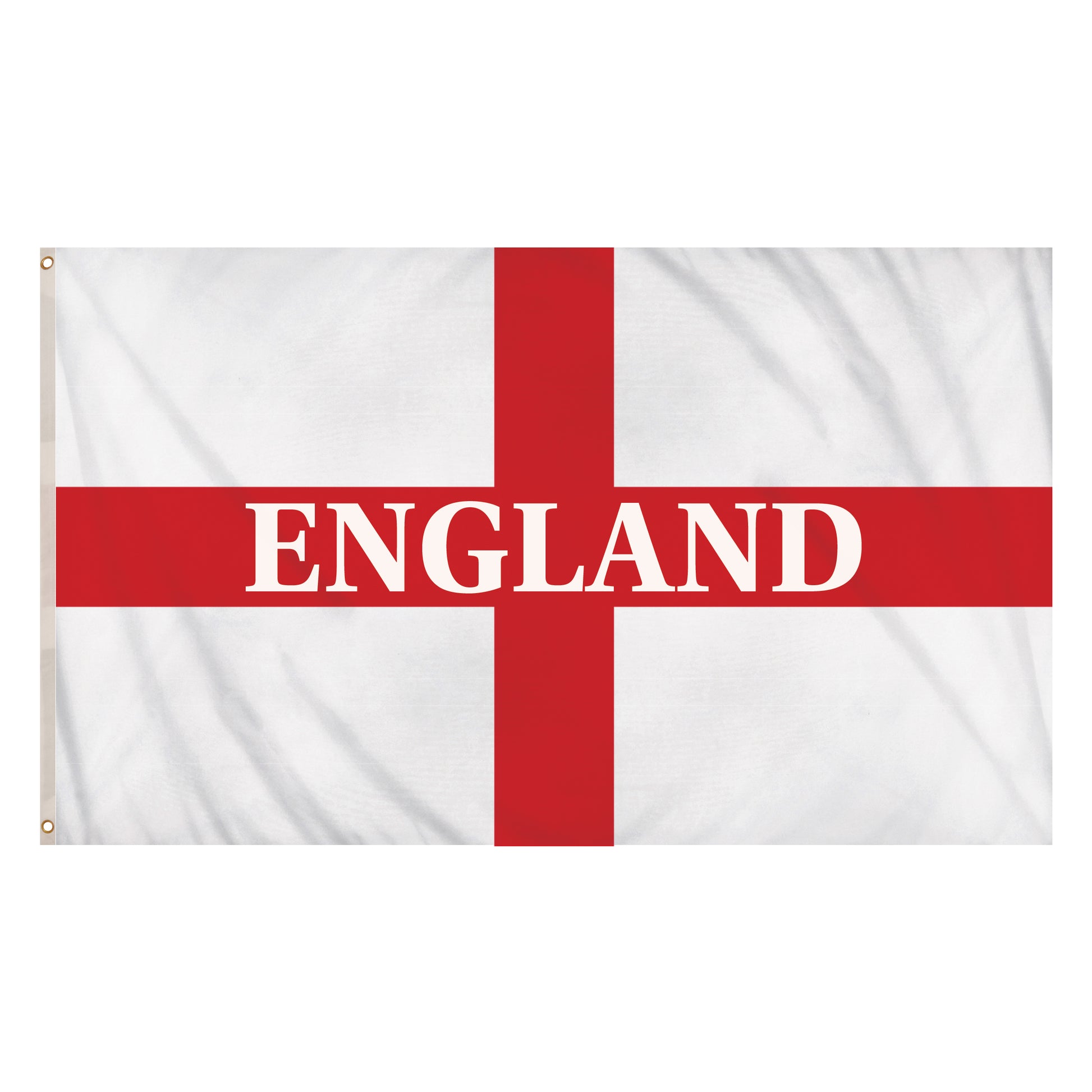 St George's Cross flag with England text 5ft x 3ft
