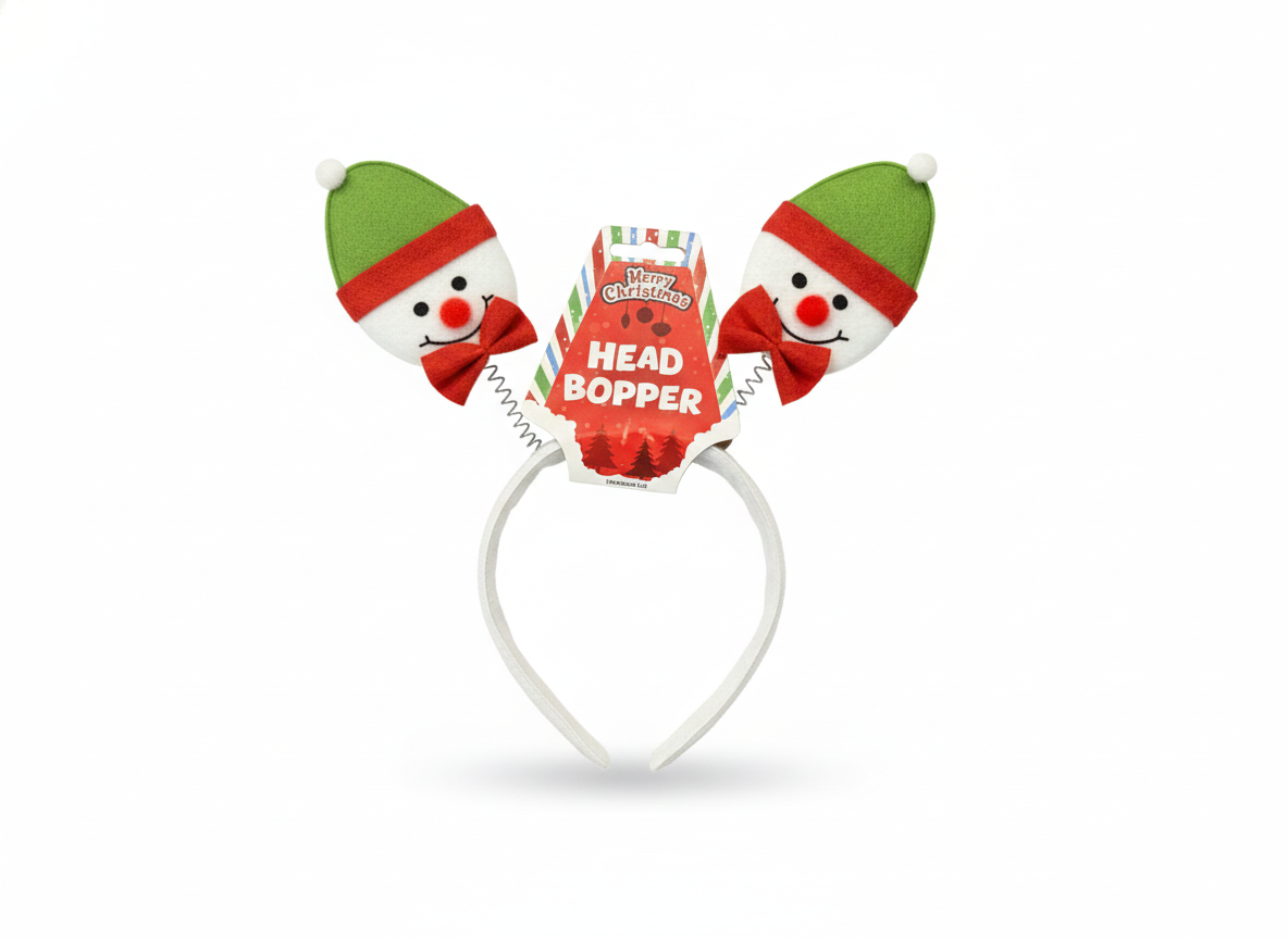 labreeze Christmas Snowman Head Bopper Headbands – Festive Party Accessory, Set of 2