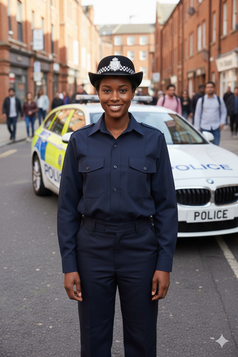 Adult Policewoman Black Felt Hat – Fancy Dress Costume Accessory