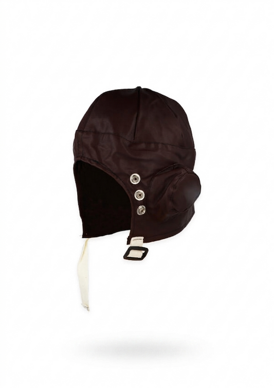 Biggles Pilot Hat – Classic Aviator Style Leather-Look Fancy Dress Cap for Adults