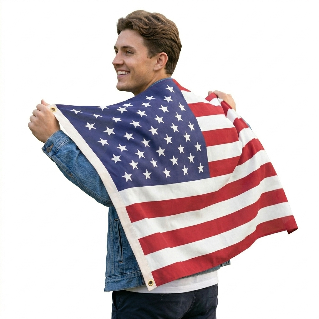 USA Flag 5ft x 3ft – American Stars and Stripes Polyester Flag with Metal Eyelets - Labreeze Ltd