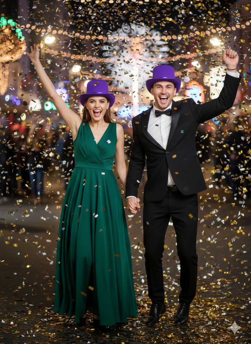 Adults Satin Purple Top Hat with Ribbon – Fancy Dress Party Hat