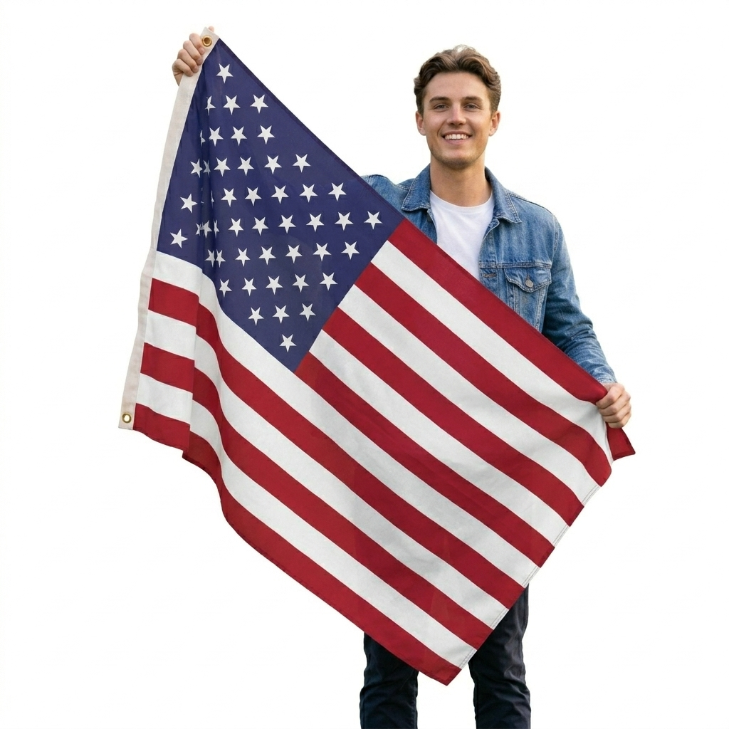 USA Flag 5ft x 3ft – American Stars and Stripes Polyester Flag with Metal Eyelets - Labreeze Ltd