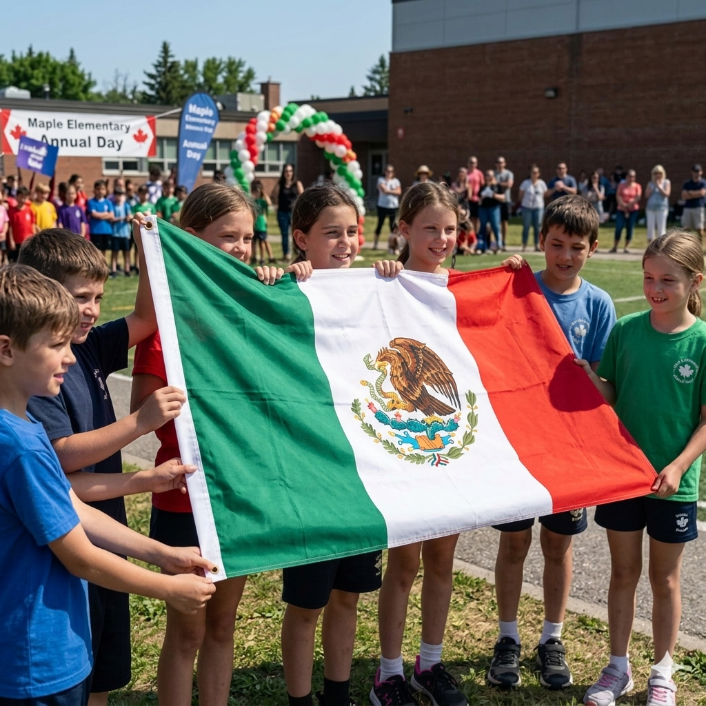 Mexico Flag 5ft x 3ft – Mexican Polyester National Flag with Metal Eyelets & Reinforced Seams - Labreeze Ltd