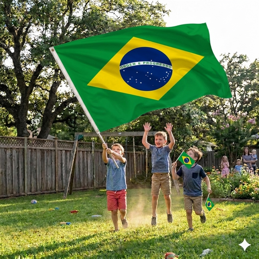 labreeze Brazil Flag 5ft x 3ft – Brazilian Polyester National Flag with Metal Eyelets - Labreeze Ltd