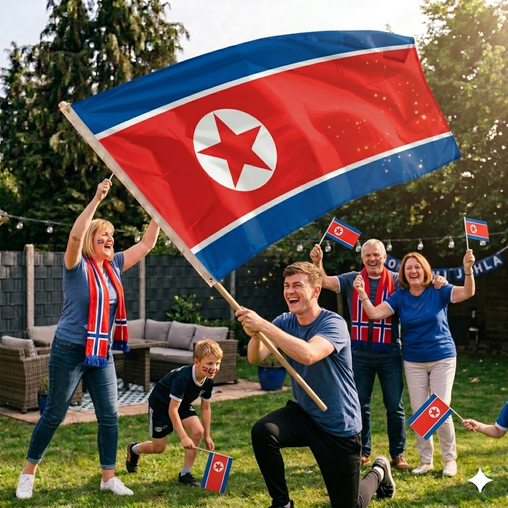labreeze North Korea Flag 5ft x 3ft – DPRK Polyester National Flag with Metal Eyelets - Labreeze Ltd