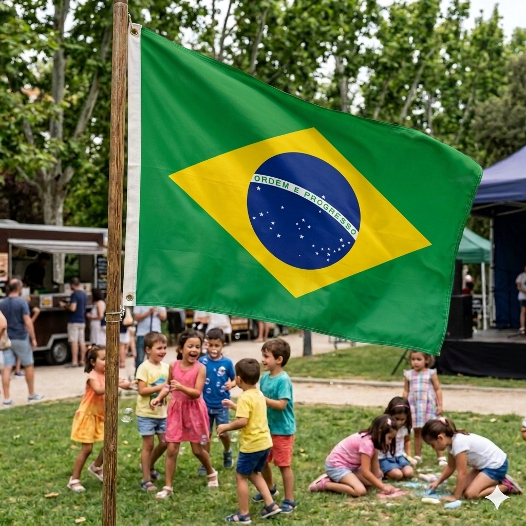 labreeze Brazil Flag 5ft x 3ft – Brazilian Polyester National Flag with Metal Eyelets - Labreeze Ltd
