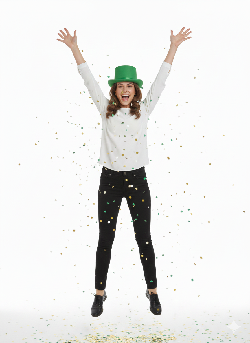 Adults Green Satin Top Hat with Ribbon – Fancy Dress Party Hat