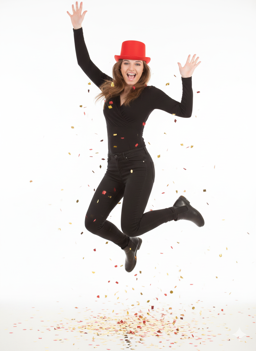 Adults Satin Red Top Hat with Ribbon – Fancy Dress Party Hat