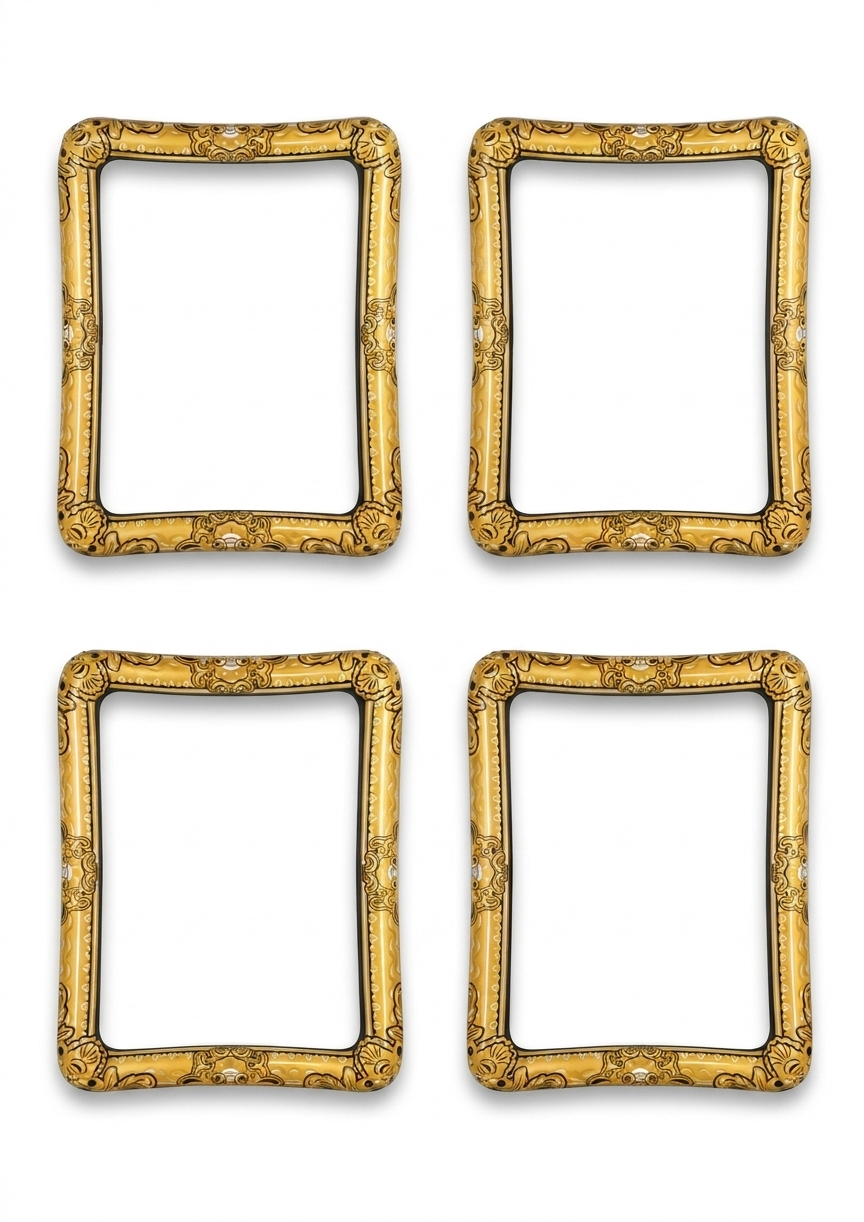 labreeze Inflatable Gold Picture Frames for Photo Booth – Set of 4, 55 x 80cm Party Props