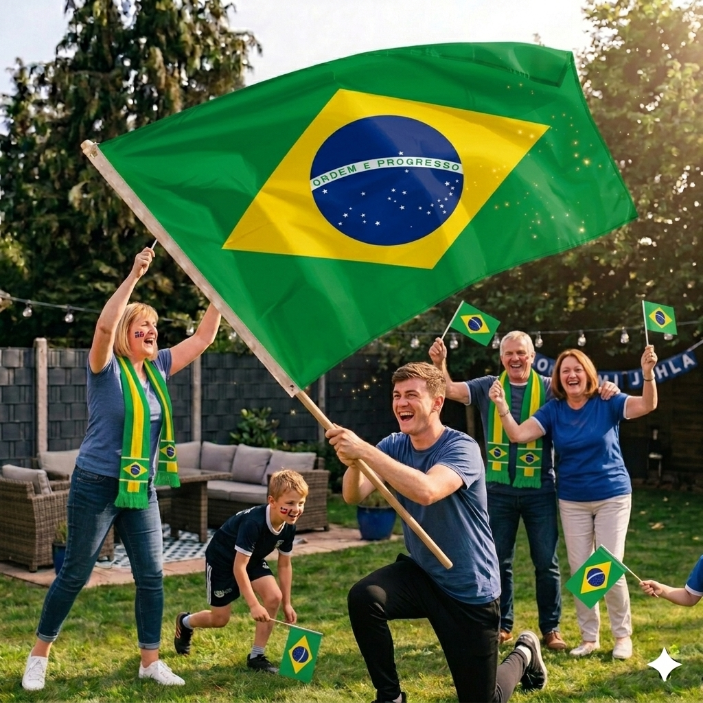 labreeze Brazil Flag 5ft x 3ft – Brazilian Polyester National Flag with Metal Eyelets - Labreeze Ltd