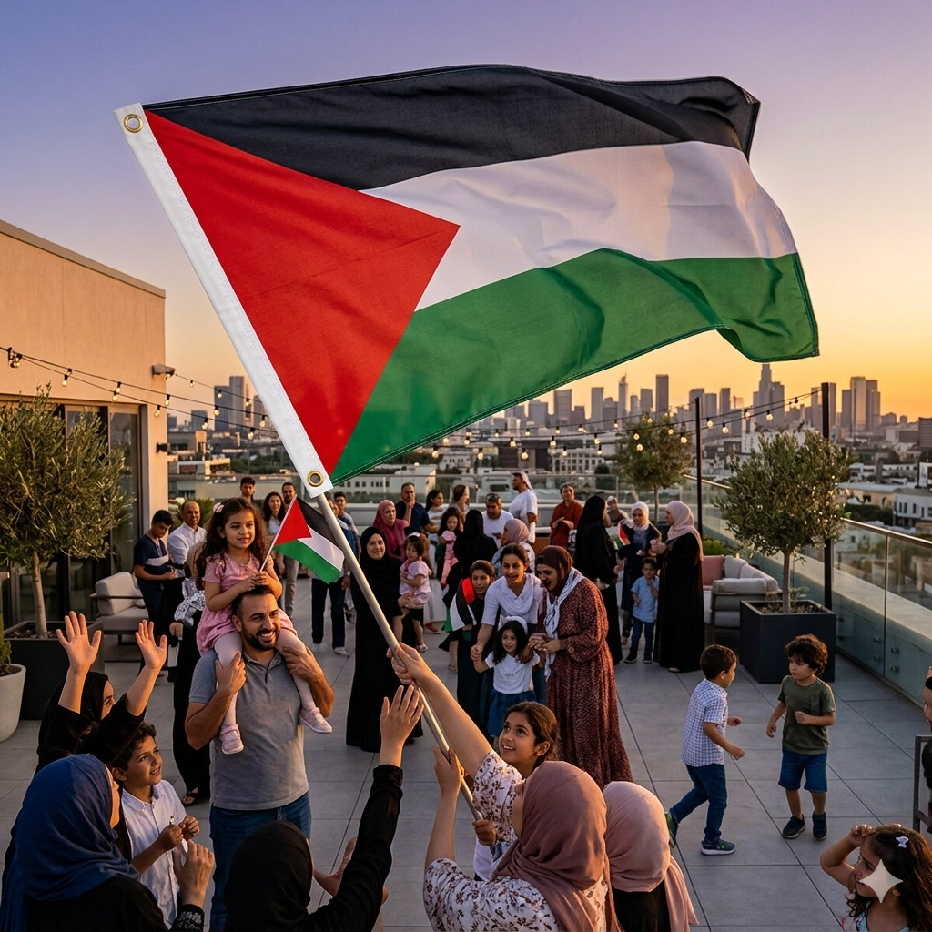 Palestine Flag 5ft x 3ft – Palestinian Polyester National Flag with Metal Eyelets - Labreeze Ltd