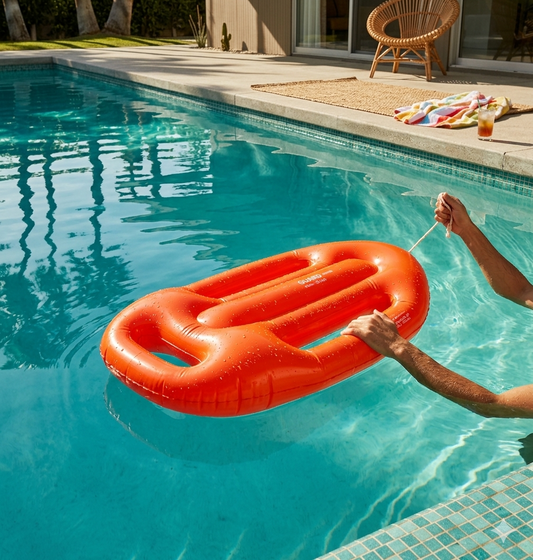 labreeze Inflatable Life Saver Float 64cm – Orange Novelty Lifebuoy for Parties & Fancy Dress