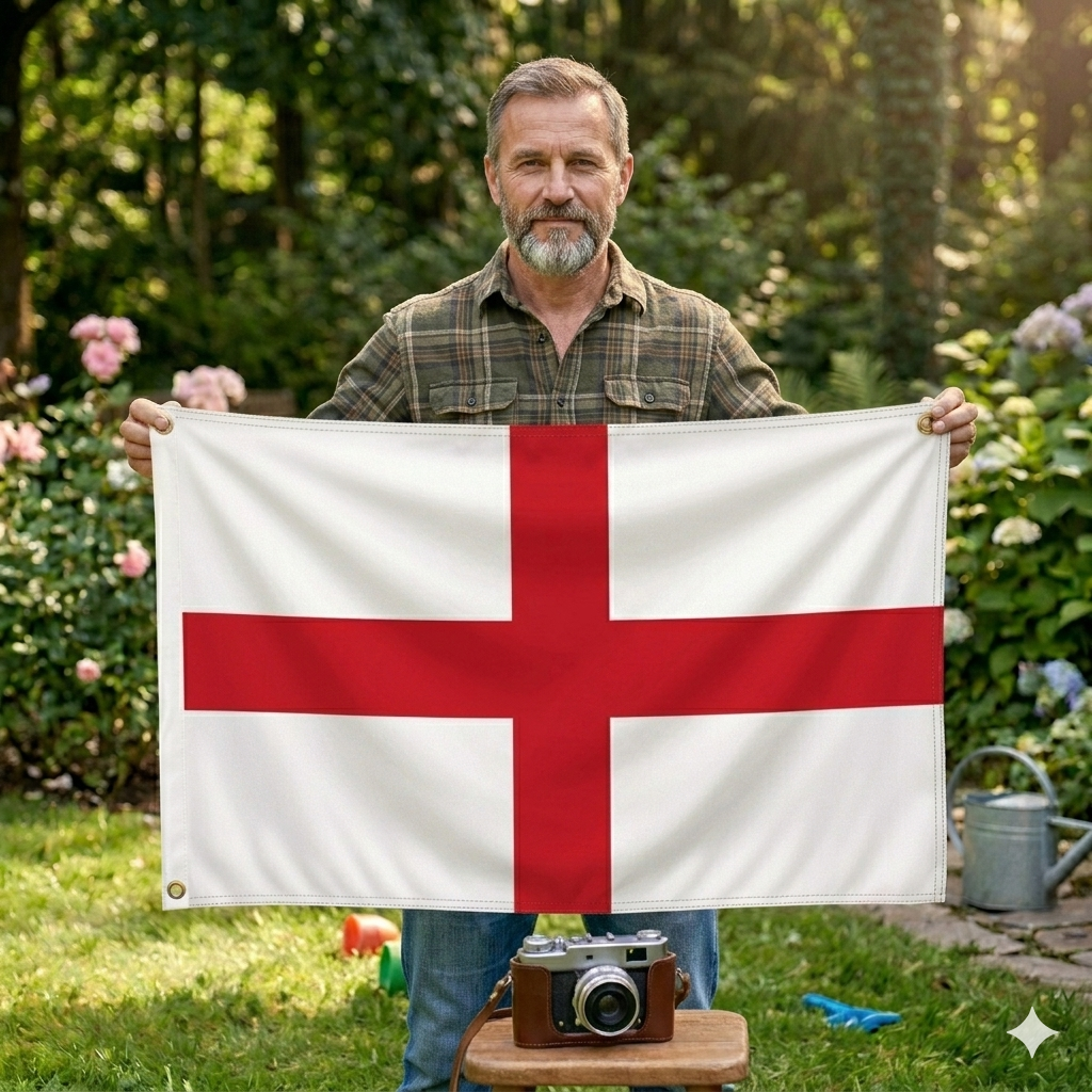 labreeze England St George’s Cross Flag 5ft x 3ft – Red Cross on White Polyester Flag with Metal Eyelets - Labreeze Ltd