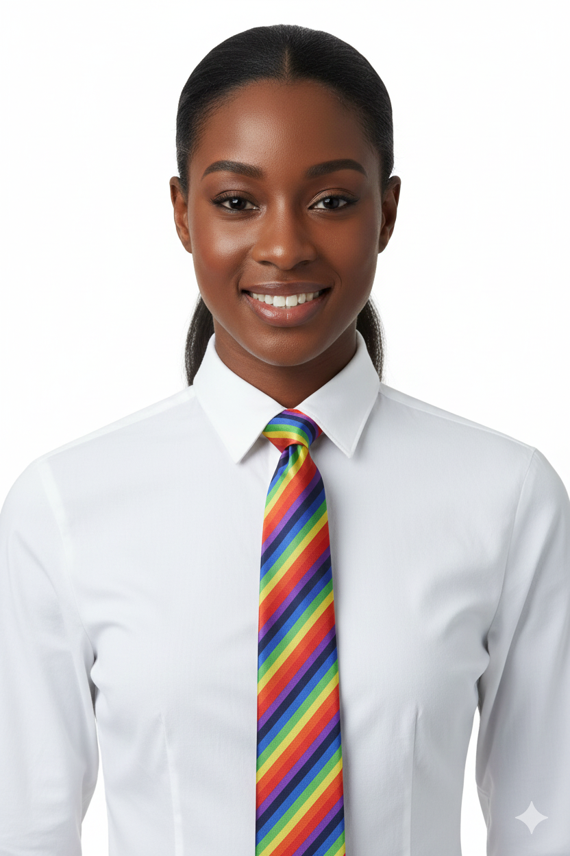 Rainbow Neck Tie – Adult Colourful Fancy Dress & Party Accessory