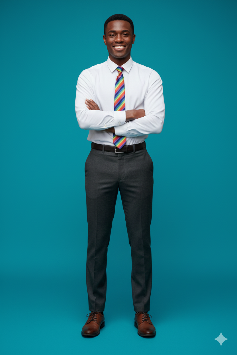 Rainbow Neck Tie – Adult Colourful Fancy Dress & Party Accessory