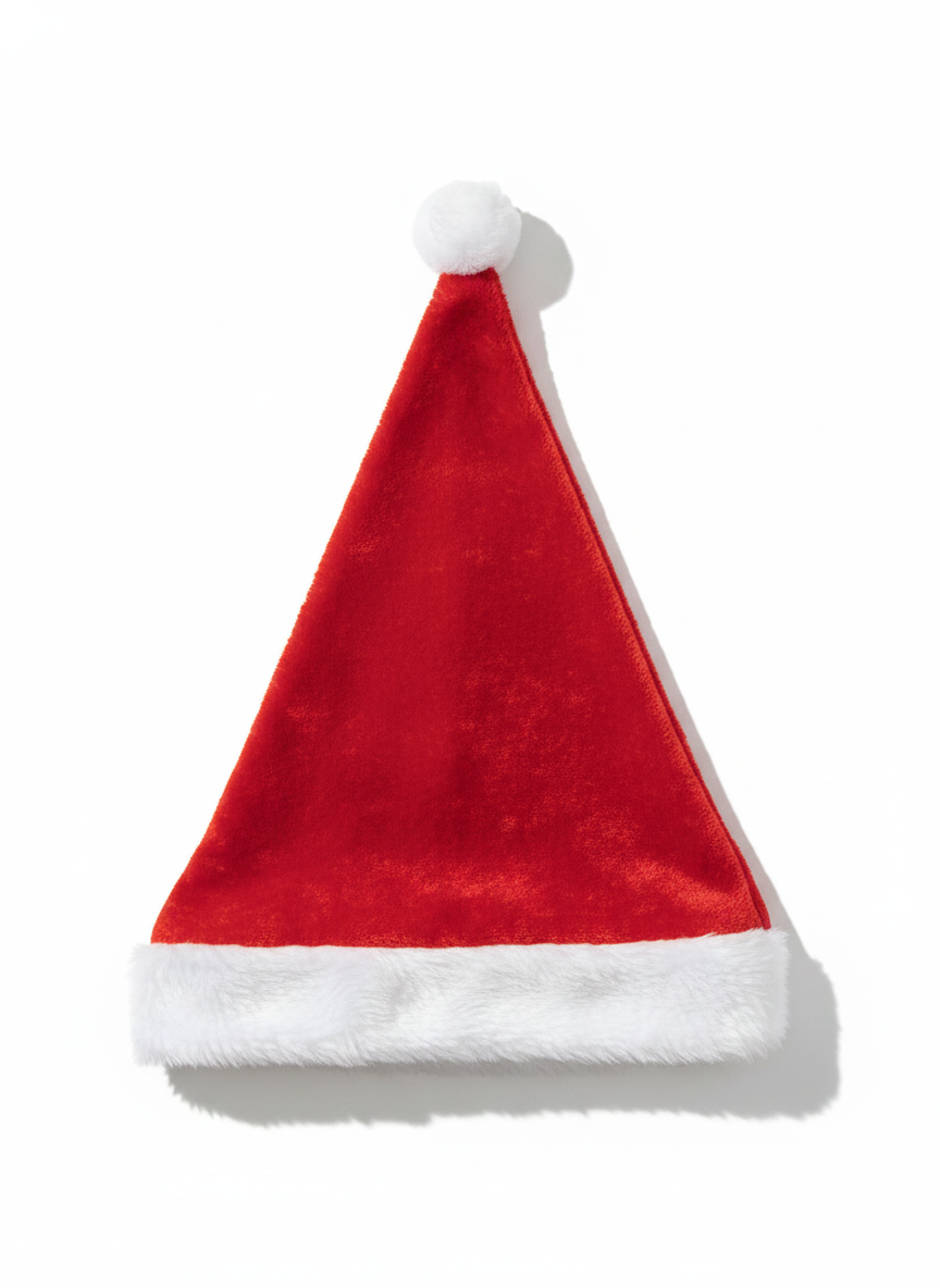 Labreeze Santa Hat with Novelty Glasses – Red & White Christmas Accessory with Holly Accent for Adults