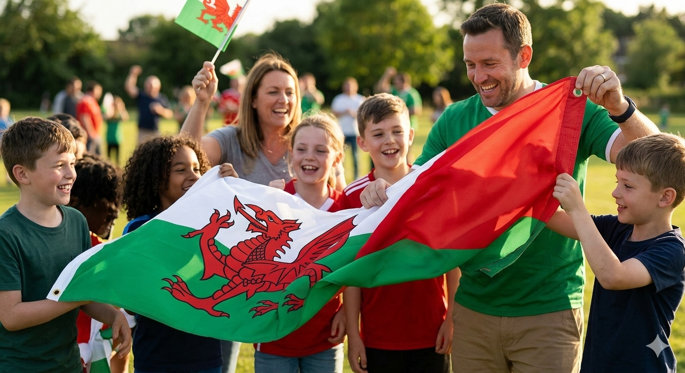 labreeze Wales Flag 5ft x 3ft – Red Dragon Welsh Flag Polyester with Metal Eyelets - Labreeze Ltd