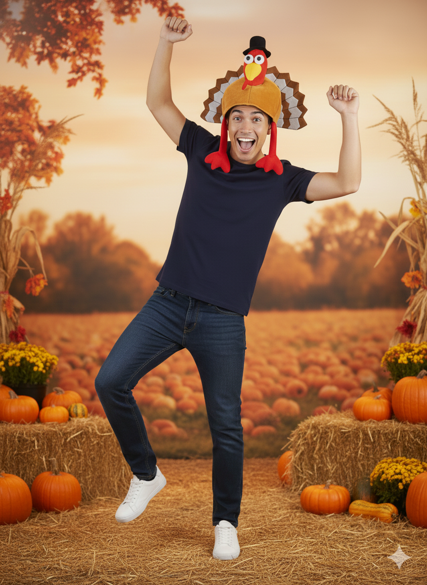 Turkey Hat for Adults – Novelty Fancy Dress Costume Accessory