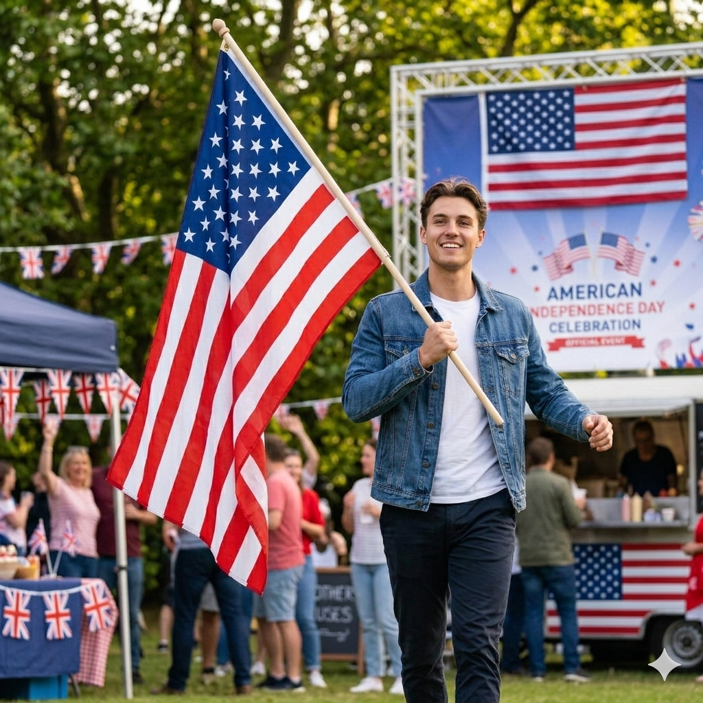 USA Flag 5ft x 3ft – American Stars and Stripes Polyester Flag with Metal Eyelets - Labreeze Ltd