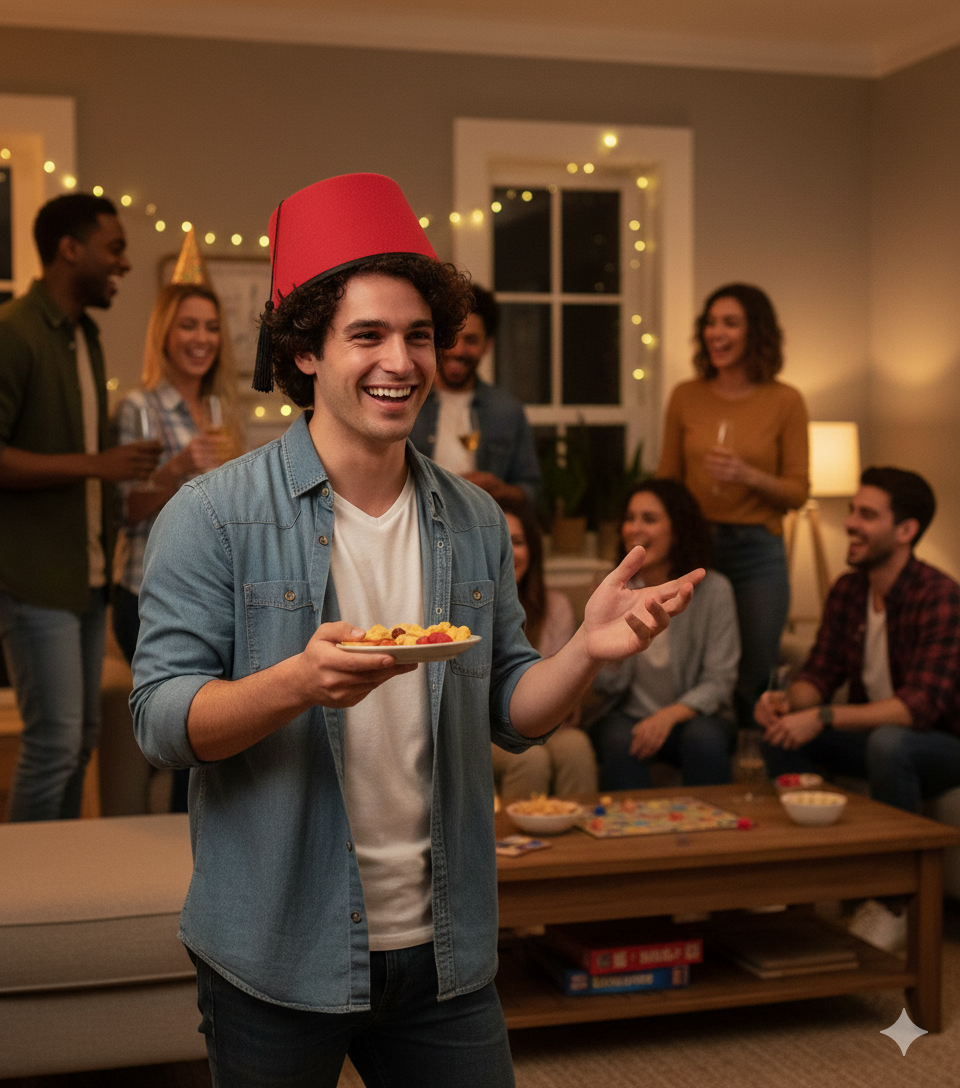 Red Fez Hat – Classic Fancy Dress Costume Accessory