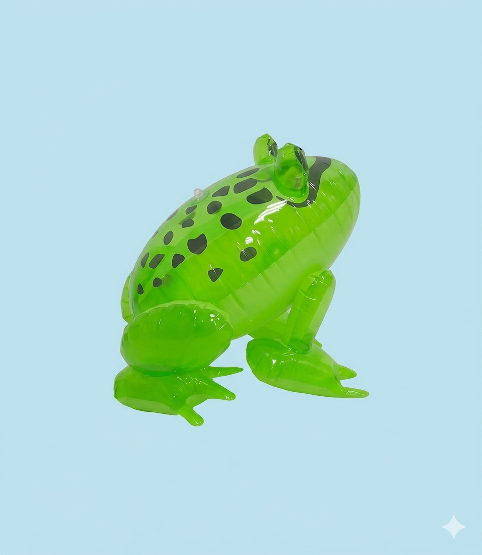 labreeze Inflatable Frog Toy – Green 39cm Novelty Party Decoration - Labreeze Ltd