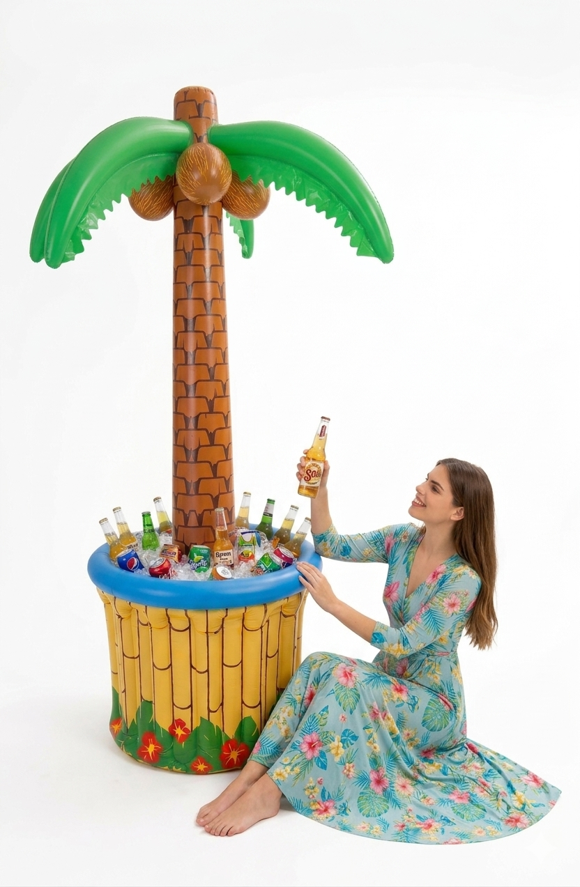 labreeze Inflatable Palm Tree Drinks Cooler 170cm – Tropical Hawaiian Luau Party Decoration