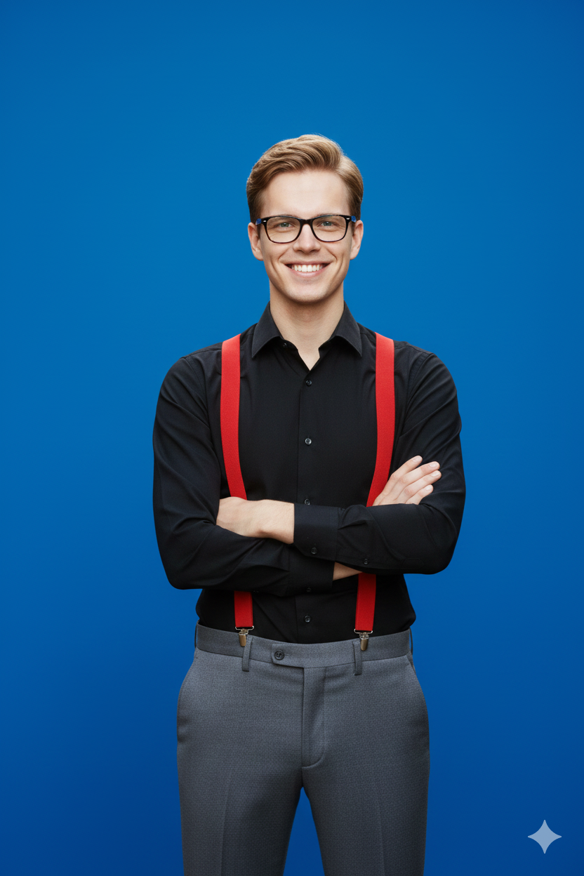 Red Plain Braces – Adult Adjustable Suspenders for Fancy Dress & Everyday Wear