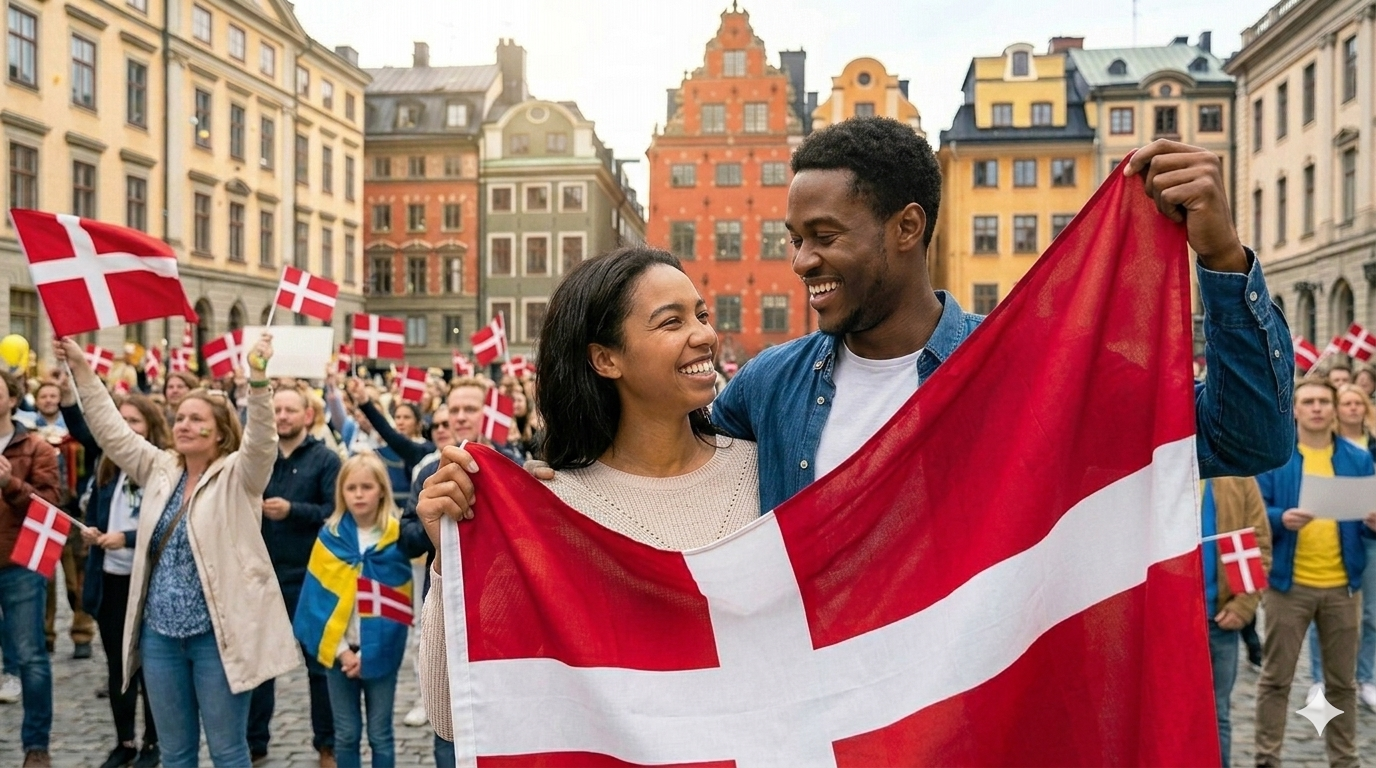Denmark Flag 5ft x 3ft – Danish Polyester Nordic Cross Flag with Metal Eyelets - Labreeze Ltd