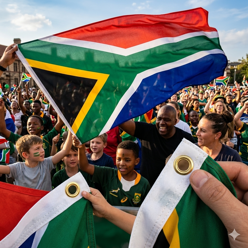 South Africa Flag 5ft x 3ft – South African Polyester National Flag with Metal Eyelets - Labreeze Ltd