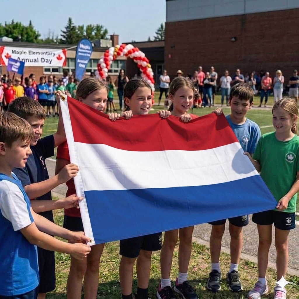 labreeze Netherlands Flag 5ft x 3ft – Dutch Red White Blue Tricolour Polyester Flag - Labreeze Ltd
