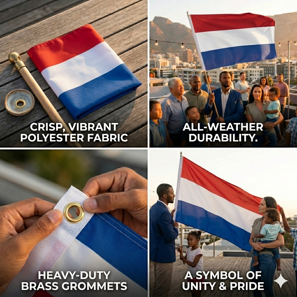 labreeze Netherlands Flag 5ft x 3ft – Dutch Red White Blue Tricolour Polyester Flag - Labreeze Ltd