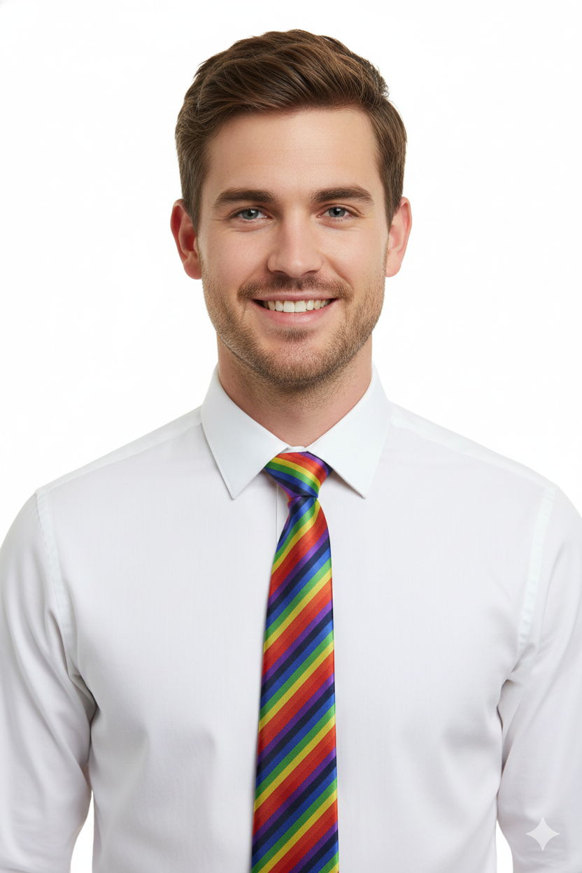 Rainbow Neck Tie – Adult Colourful Fancy Dress & Party Accessory
