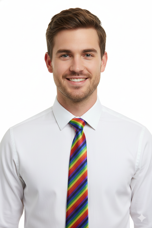Rainbow Neck Tie – Adult Colourful Fancy Dress & Party Accessory