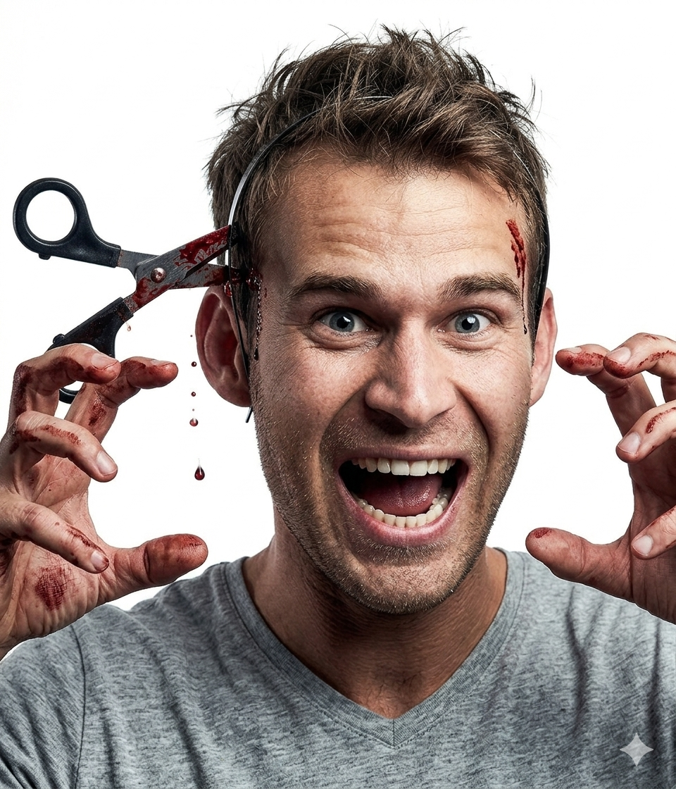Scissors in Head Headband – Novelty Halloween Fancy Dress Accessory - Labreeze Ltd
