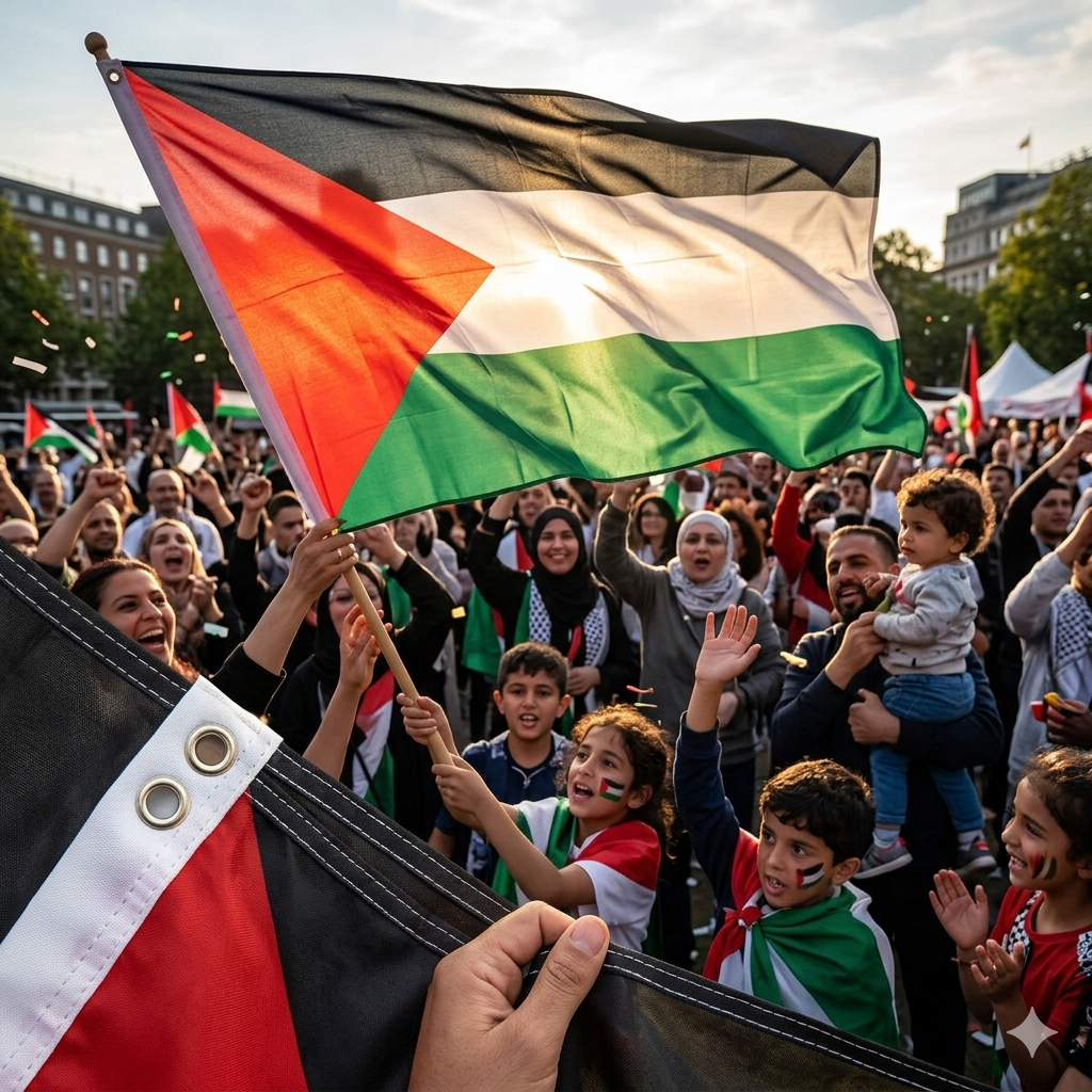 Palestine Flag 5ft x 3ft – Palestinian Polyester National Flag with Metal Eyelets - Labreeze Ltd