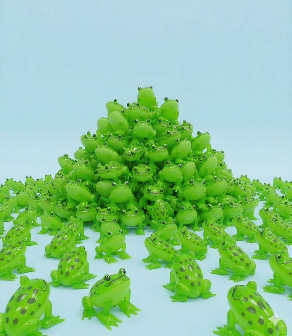 labreeze Inflatable Frog Toy – Green 39cm Novelty Party Decoration - Labreeze Ltd