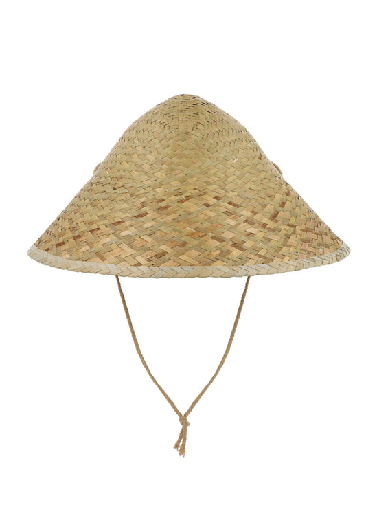 Asian Conical Straw Hat detail