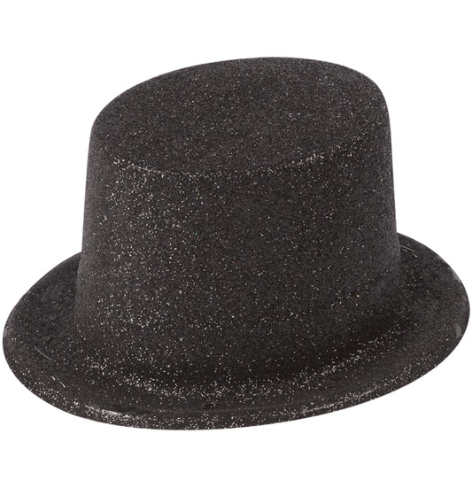Black Glitter Top Hat - Labreeze