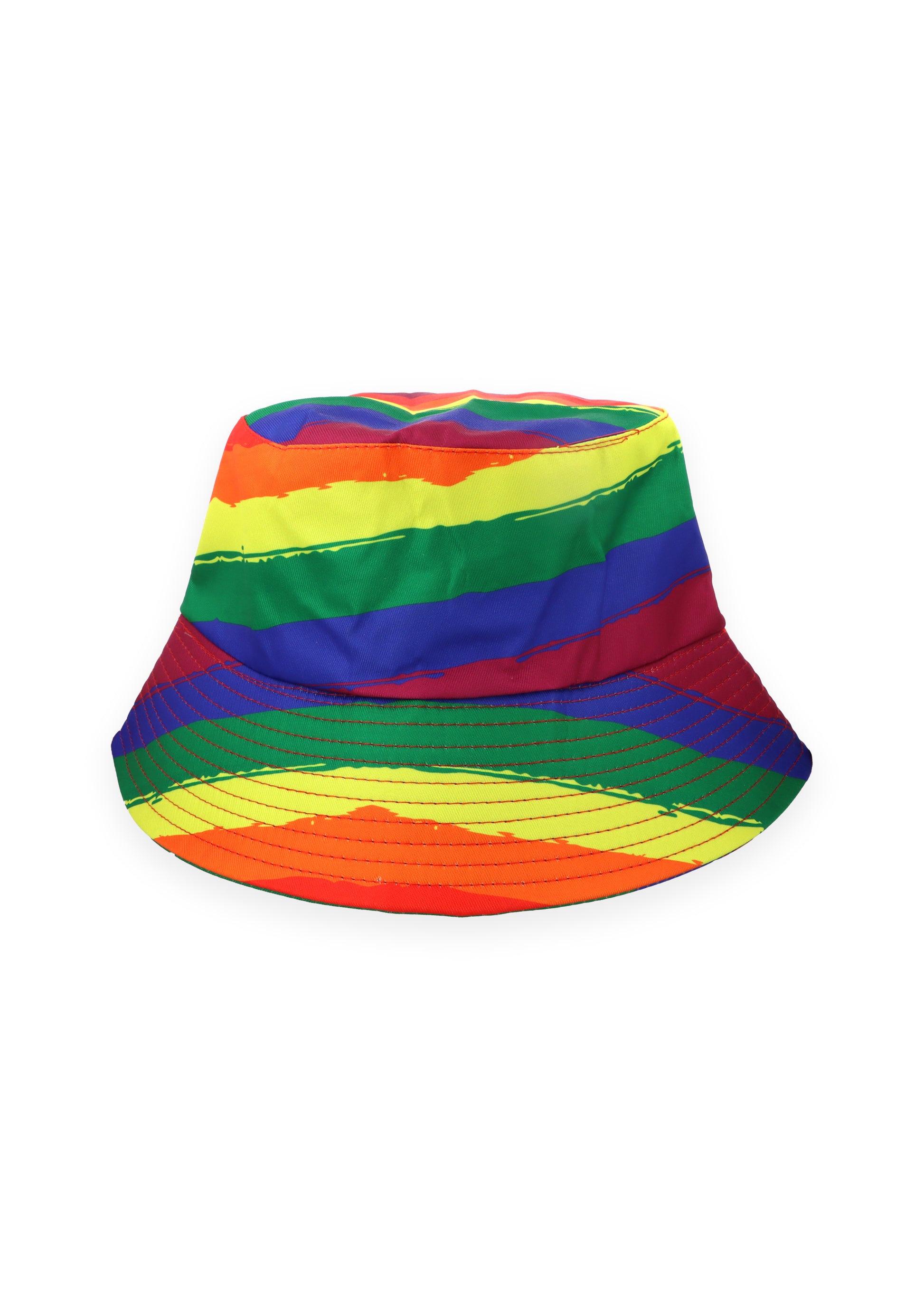Rainbow Pride bucket hat with stripes