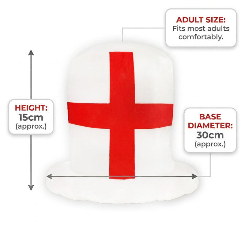 England St George's Cross top hat - angle view